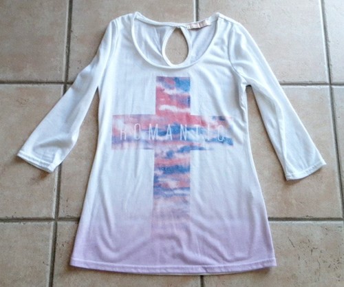 Shirt manche 4 blanc - t-shirt,