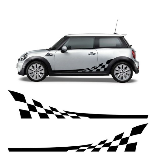 Sticker side stripes checkered