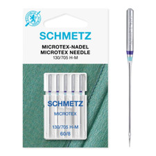 Aiguille machine - Talon plat - Microtex n°60/8, n°70/10, n°80/12, n°90/14 , 100
