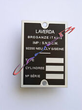 PLAQUE  CONSTRUCTEUR   LAVERDA