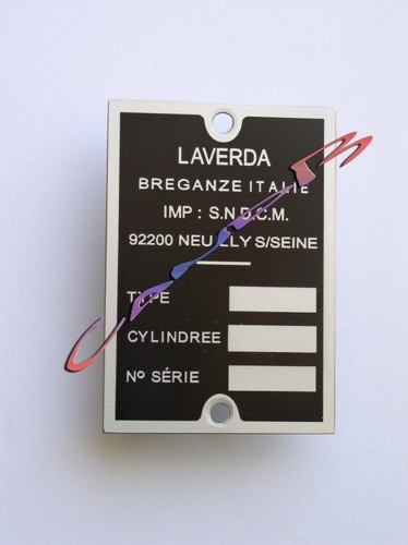 Plaque constructeur laverda - constructeur,