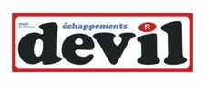 Sticker plastifié DEVIL échappements  - 14,5cm x 4,5cm