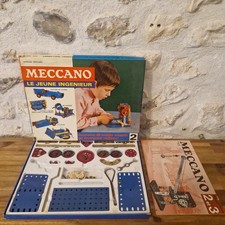 MECCANO ANCIEN COFFRET BOITE N°2 JEUNE INGENIEUR VINTAGE D'ORIGINE JOUET METAL 