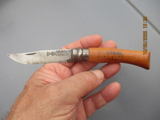 Ancien Couteau Pliant Opinel à la Main Couronnée N°7 Lame Acier au Carbone