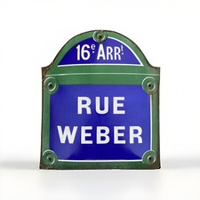 Plaque de rue ancienne Paris