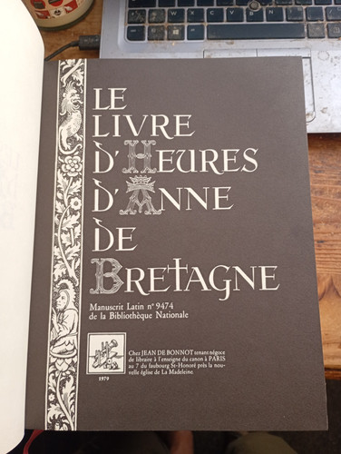 Livre heures anne de - livre, d'heures