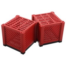 Lot de 2 cubes filtrants vides pour aquariums, étangs, chevaux, 11,5 x 11,5 x