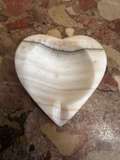 Cendrier Marbre/Onyx forme Cœur 7,5/7 cm