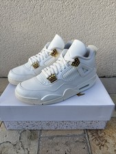 Jordan 4 Rétro White & Gold 44EU NEW