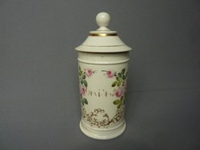 POT A PHARMACIE ANCIEN EN PORCELAINE DE PARIS ORVIETAN? PEINT A LA MAIN