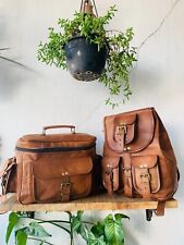 Sac à bandoulière sacoche vintage en cuir de chèvre 12" pour appareil photo s...