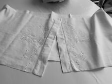 Linge Ancien TAIE DE TRAVERSIN De Mariage Richement Brodé Monogramme H F