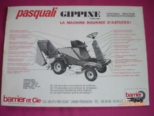 ANCIEN   PROSPECTUS   PUBLICITAIRE     TRACTEUR   PELOUSE  PASQUALI  GIPPINE 961