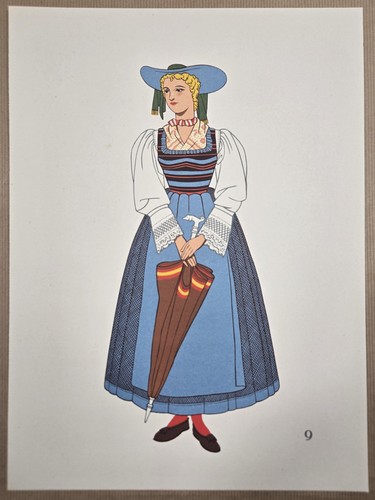 Estampe 1939 costume femme - :,