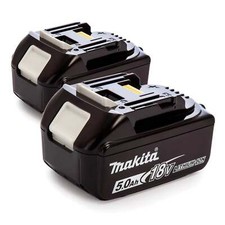 Pack 2 batteries MAKITA 18V Li-Ion 5Ah BL1850B X2