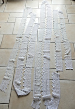 12m Galon décoratif 11cm de large aspect macramé écru pour rideaux ou étagères