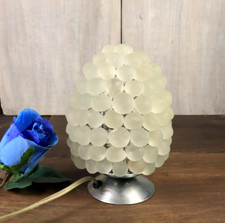 Antique Murano Glass Grape Cluster Shade Table Lamp Hand Blown Beads Italy 1950s