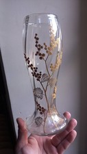 Vase en Verre Décor Doré
