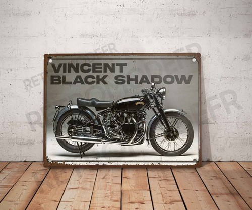Plaque métal vintage vincent - vintage,