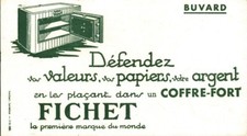 Buvard vintage coffre-fort