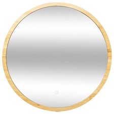Miroir Mural Led en Bambou