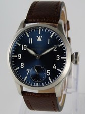 Montre BLUE Flieger PURE MECANIQUE Type Unitas 6498 B-Uhr pilot SAPHIR BGW9 41mm