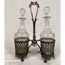 Huilier-vinaigrier en métal