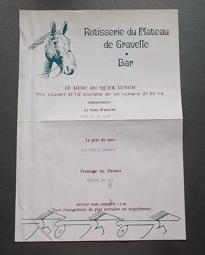 Menu ancien restaurant paris - ancien,