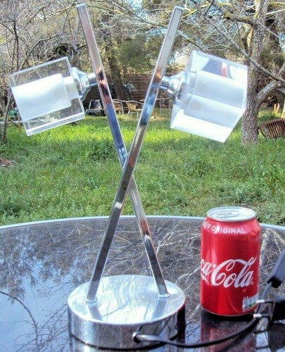 Lampe métal chromé - lampe, en