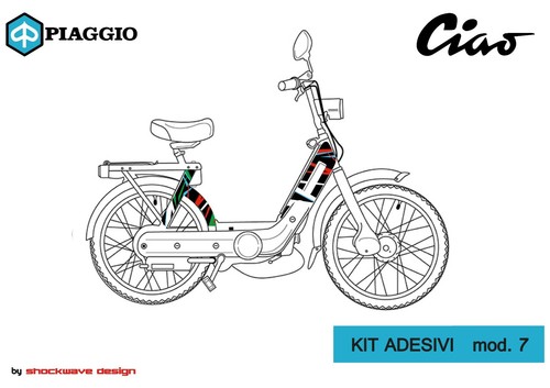 Adhésifs piaggio ciao - adhÉsifs, mod.7
