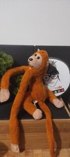 peluche singe nicky toy marron rose orange bille noir long A Supp Supprimer 