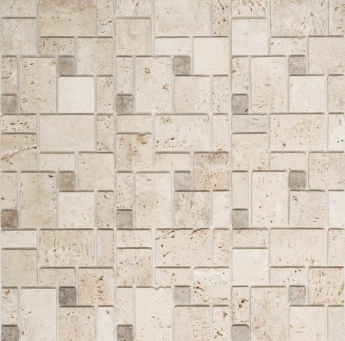 Mosaïque travertin beige - mosaïque, en