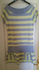 Tunique rayée jaune gris