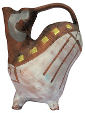 Superbe ancien PICHET TAUREAU céramique signé (à identifier) dlg MADOURA ACCOLAY