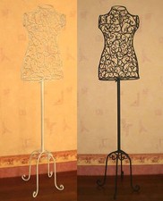 Poupée De Couture Nostalgique Mannequin En Blanc Antique (Et Noir) 1,55M Fer