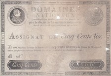 500 Livres Louis XVI - 29 Sept. 1790 - Série B 2e ex.