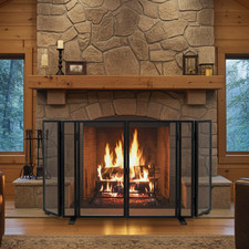 Imex El Zorro 10405 Pare-Étincelles Pliable Avec Ports 123 X 68 Cm Cuisinière