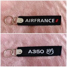 Porte clé brodé avion flamme - porte,