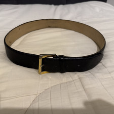LONGCHAMP Ceinture Vintage Cuir Noir BON ETAT