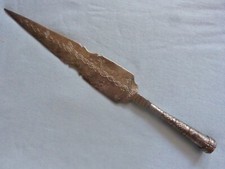 Ancienne pointe de lance indienne métal  Inde Indhou Asie 31cm