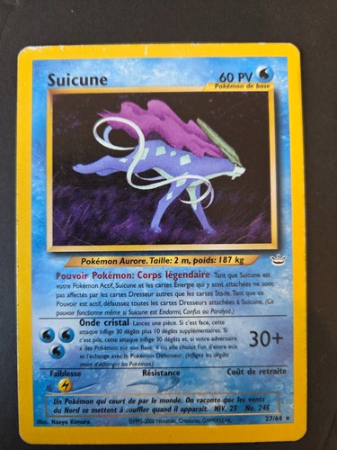 Carte pokémon suicune - suicune, (rare)