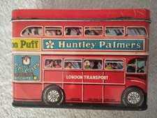 Vintage Huntley Palmers Boîte Biscuit Métal London Transport