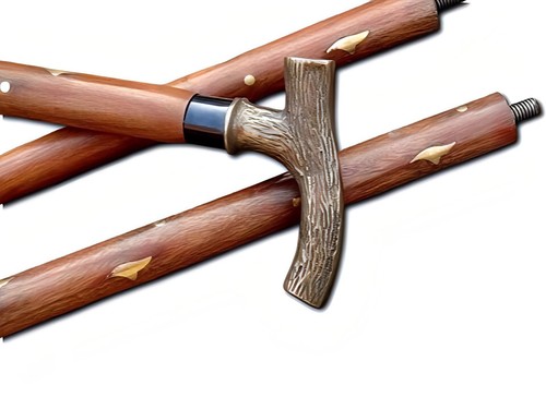 Canne marche bois fait - de,