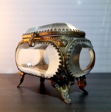 boîte à bijoux napoléon iii verre Et Laiton