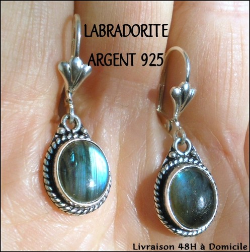 Boucles oreille labradorite - d'oreille,
