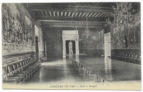 Cpa château pau - cpa, salle