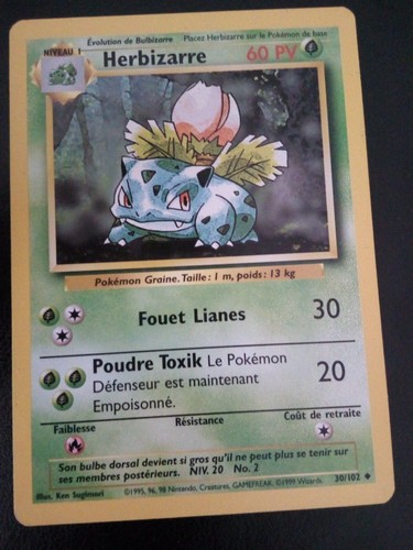 Carte pokémon herbizarre - carte,