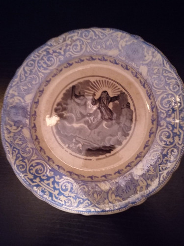 Assiette ancienne parlante - ancienne, parlante"la