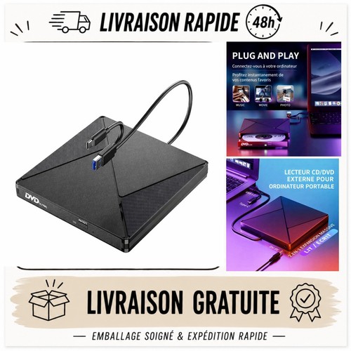 Lecteur dvd externe usb - lecteur, 3.0