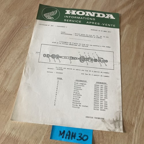 Honda moto 1977 125 - s3, cg
